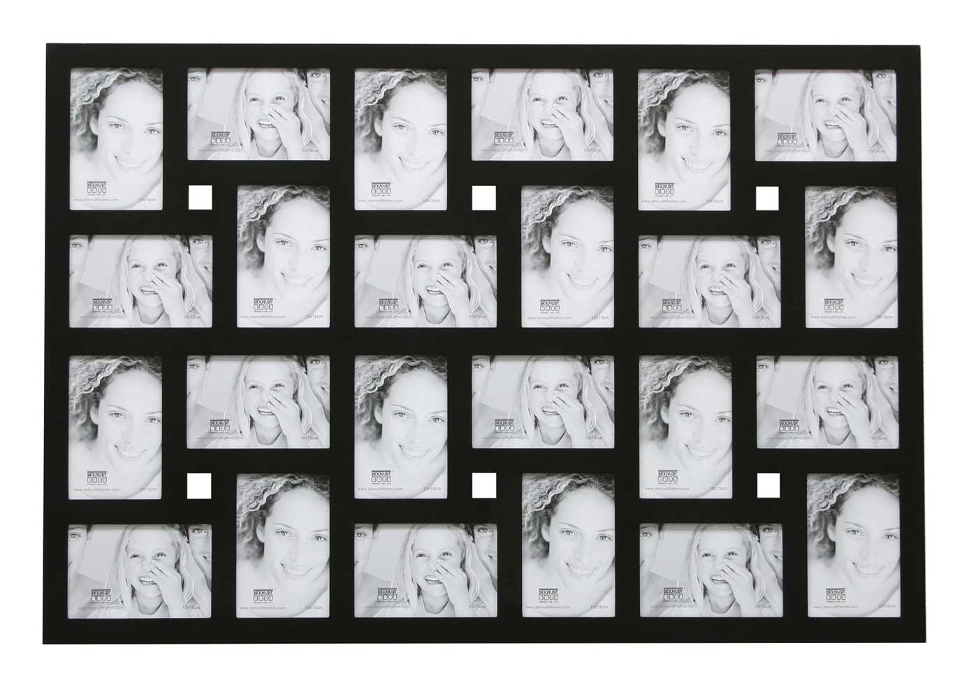 Peer oosten pariteit Grote multi fotolijst - zwart | Plaats voor 24 foto's in 10x15cm