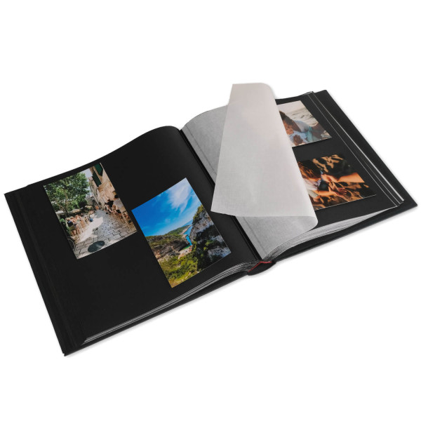 Fotoalbum Vita middernacht blauw - 30x30 cm - 100 zwarte pagina’s