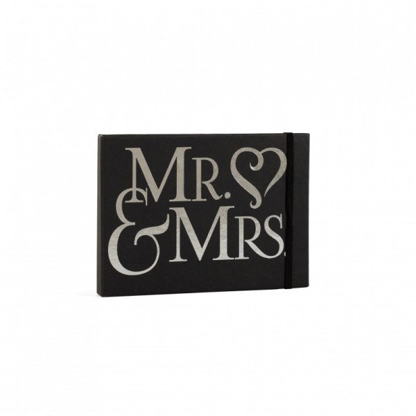 Insteek fotoalbum  Mr & Mrs zwart 36 foto’s 10x15 - Model 1699